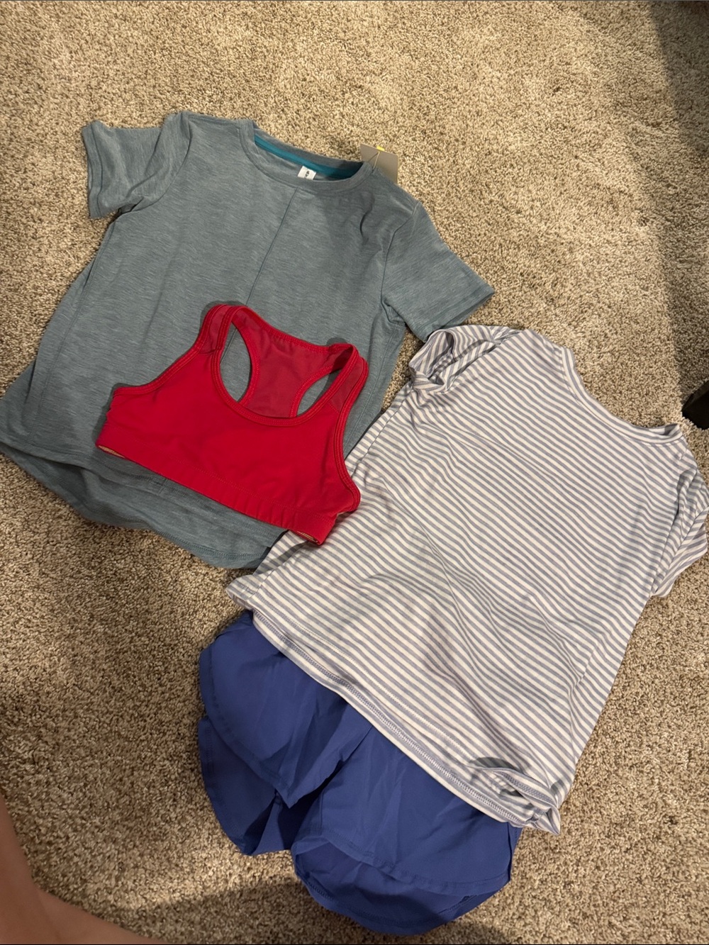 all in motion Red Racerback Sports Crop for Kids